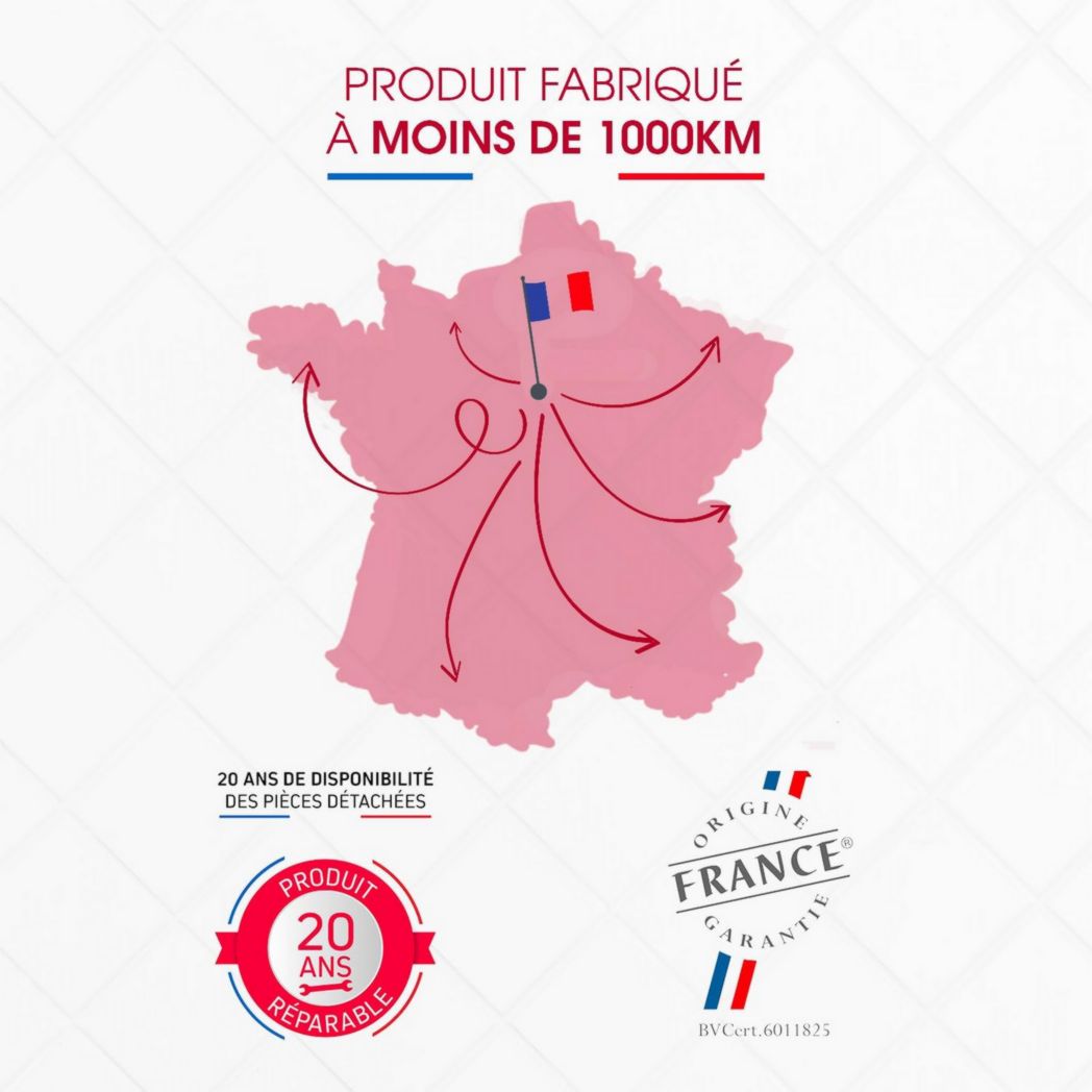 Brandt - BPI6413BM - Plaque de cuisson induction et gaz - Noir - 4 feux - 3400 W électrique et 4600 gaz - Dimensions encastrables : 56 x 49 cm - 9 positions par foyer - Fabriqué en France