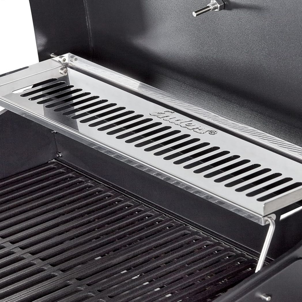 Barbecue électrique Enders® eCRAVE 2, avec grille en fonte, chariot de barbecue avec beaucoup d'espace de rangement, système de nettoyage Simple Clean™, 2 éléments chauffants puissants, hotte aspirante