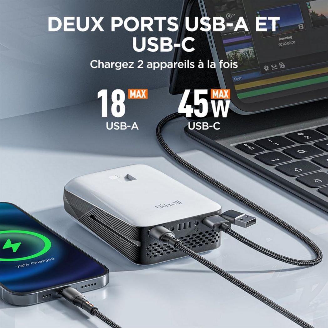 Tondeuse à gazon sans fil Litheli 33 cm, 1 batterie 20 V 4 Ah, hauteur réglable 25-65 mm, bac de ramassage 30 L, pour pelouses jusqu'à 200 m² (jardins et petits espaces)