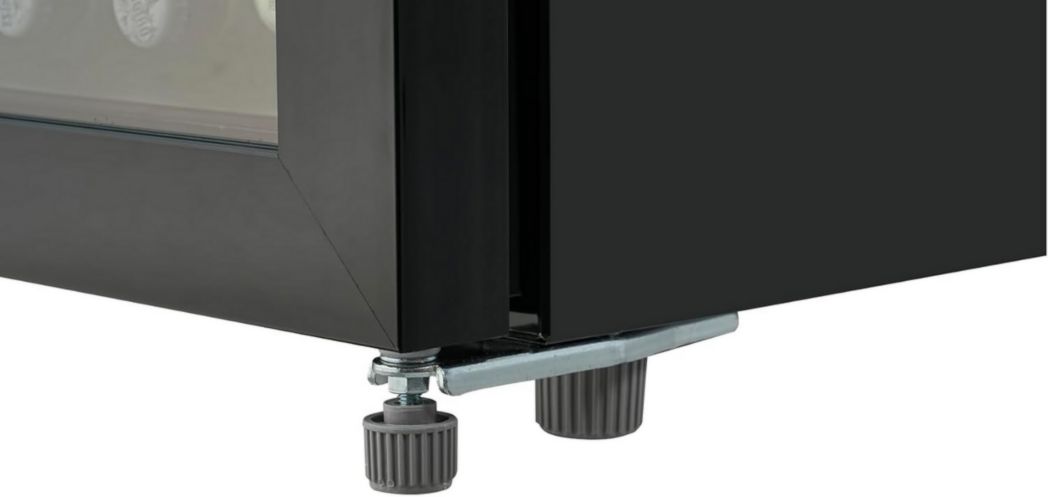 Réfrigérateur à boissons professionnel METRO GPC1088, métal/verre, 43 x 49 x 83 cm, 88 L, réfrigération statique, noir