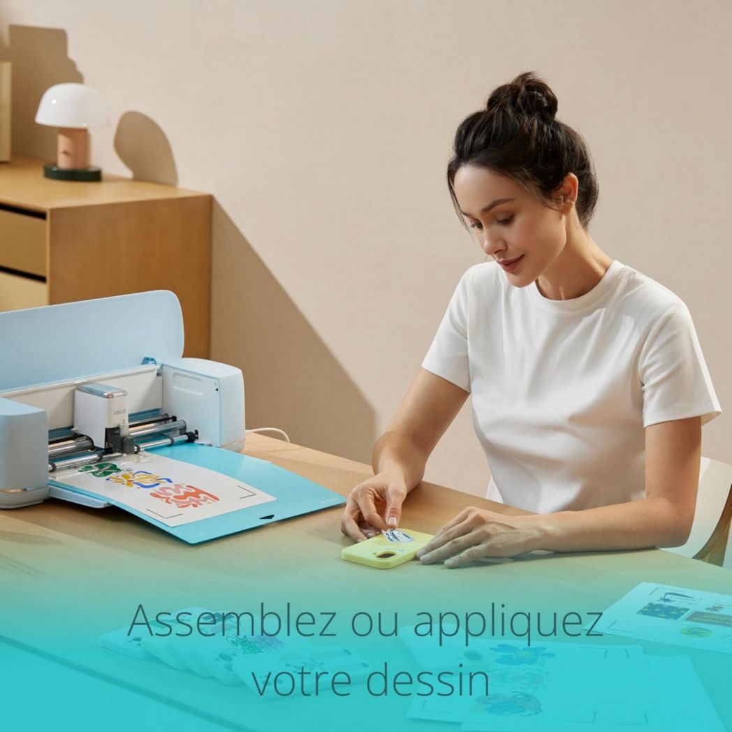 Machine de découpe LOKLiK iCraft - Machine de découpe pour personnaliser textiles, mugs, sacs, autocollants et décorations. Compatible avec le flex, le papier, le cuir, le carton et bien plus encore. (Blanc)