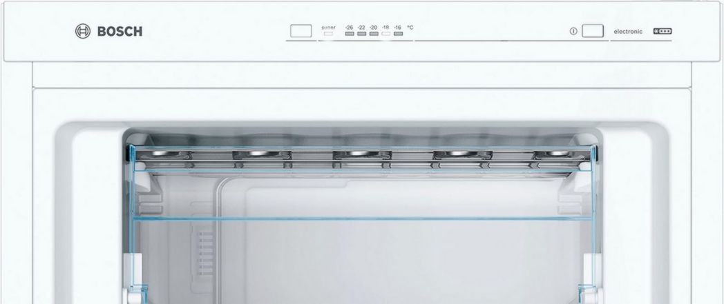 Congélateur vertical autonome Bosch GSN33VWEP Série 4, 225 L, 4 tiroirs de congélation, 176 x 60 cm, blanc