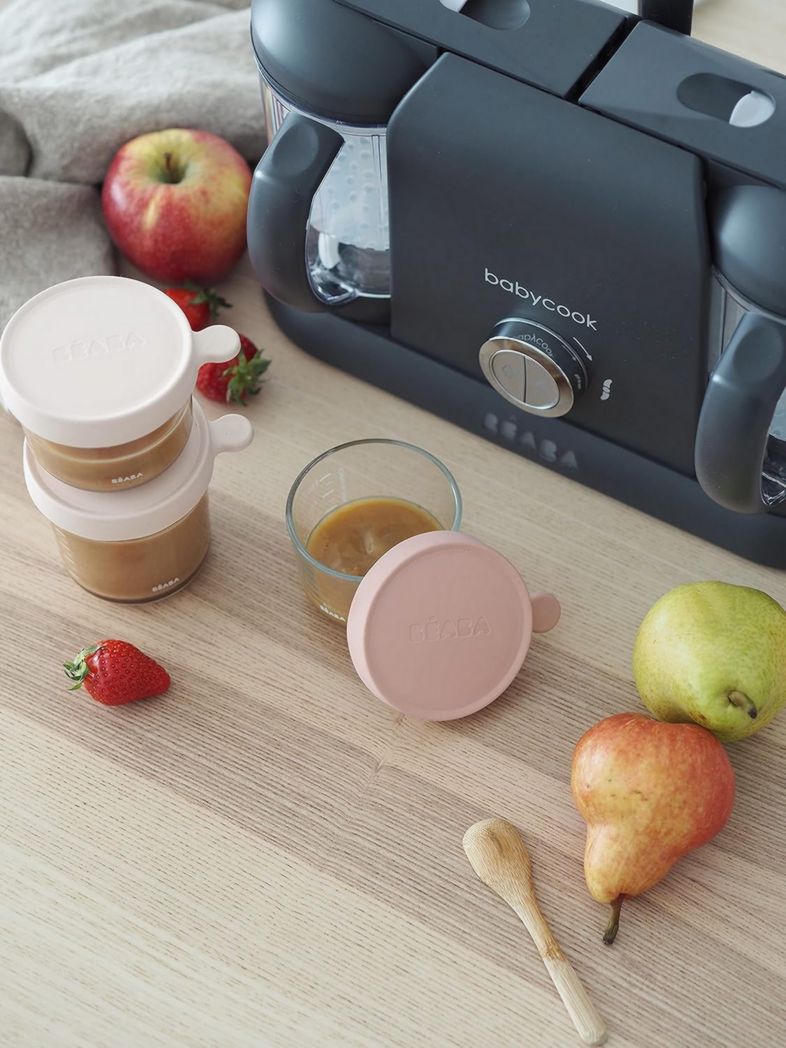 BÉABA, Robot Cuiseur Bébé 4 en 1 Babycook Duo, Mixeur-Cuiseur, Cuisson Vapeur Rapide 15 minutes, Diversification des Aliments, Petits Pots Bébé Maison, Capacité XXL 2200 ml, Noir