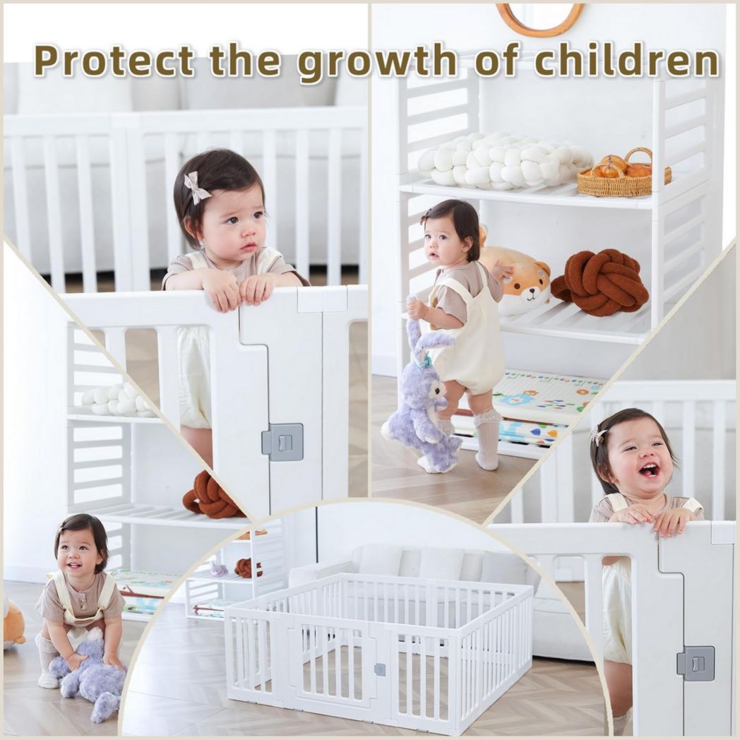 Parc bébé modulaire Gupamiga 150 x 180 cm, Parc enfant, Parc bébé, Blanc