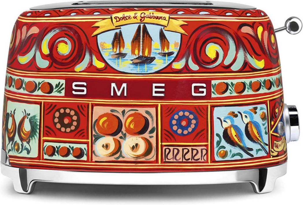 Smeg, Grille-pain 2 tranches TSF01BLEU, 2 fentes 36 mm, 6 niveaux de brunissage, fonctions chauffage, décongélation et bagel, éjection automatique du pain, tiroir ramasse-miettes, 950 W, noir