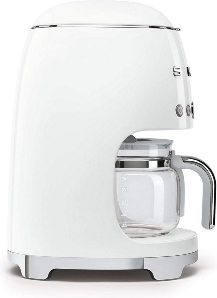 Smeg, DCF02PBEU, cafetière filtre, arôme et démarrage automatique, verseuse en verre jusqu'à 12 tasses, 2 niveaux d'intensité, maintien au chaud, 1050 W, bleu clair pastel