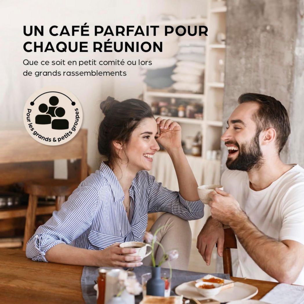 Cafetière filtre Barista avec verseuse isotherme de 1 L pour 12 tasses de café, machine à café à grains avec moulin et affichage numérique, fonction minuterie