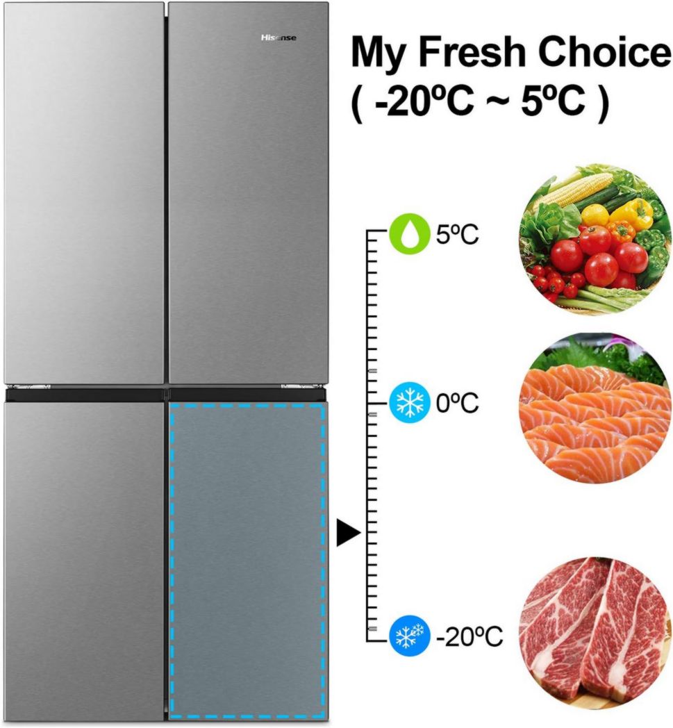 Réfrigérateur américain autonome Hisense RQ563N4SF2, 454 pi³, noir