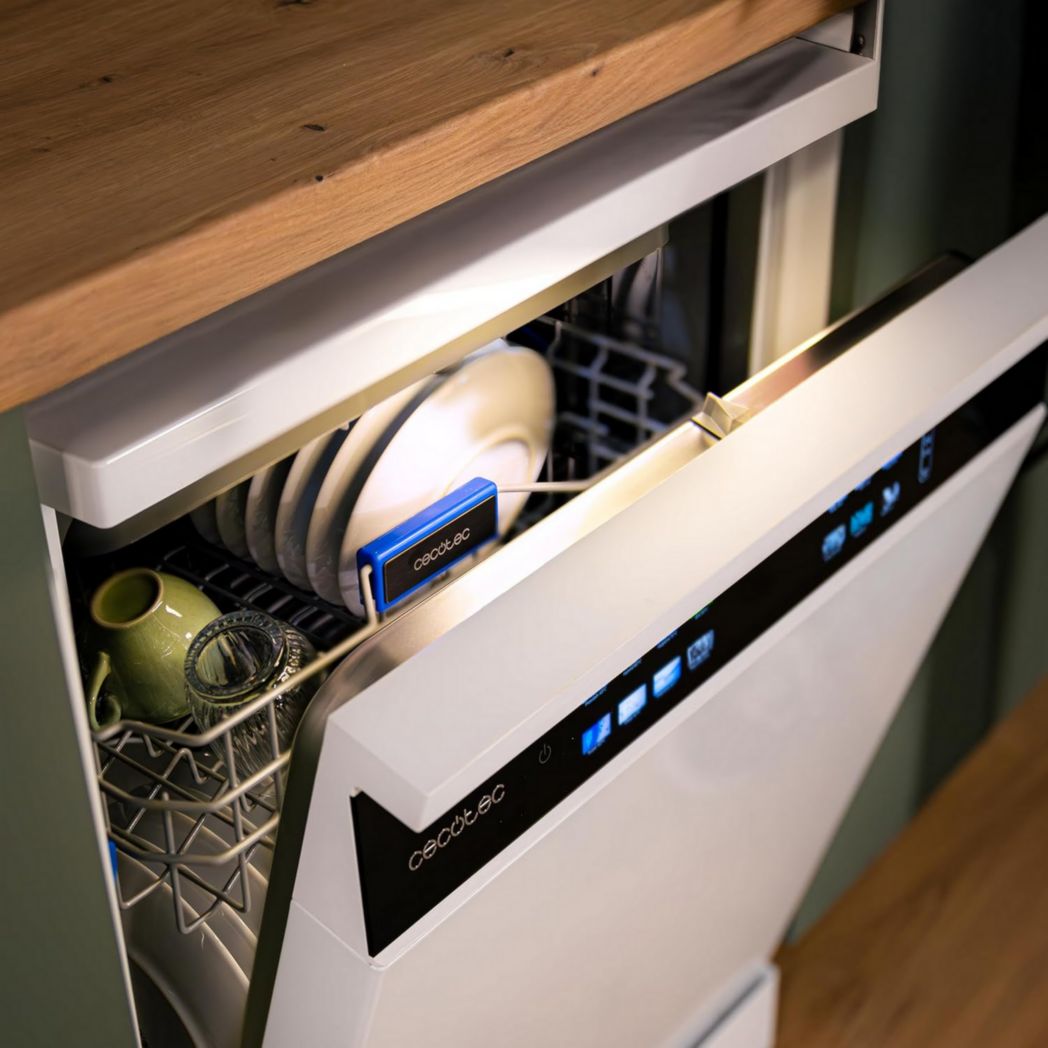 Lave-vaisselle Cecotec 60cm Bolero Aguazero 6700 B Lave-vaisselle blanc, 15 couverts, Classe B, moteur Inverter Plus, O2 Dry, Lavage Dual Zone, Plateau réglable, Turbo Dry+ et Demi-charge.