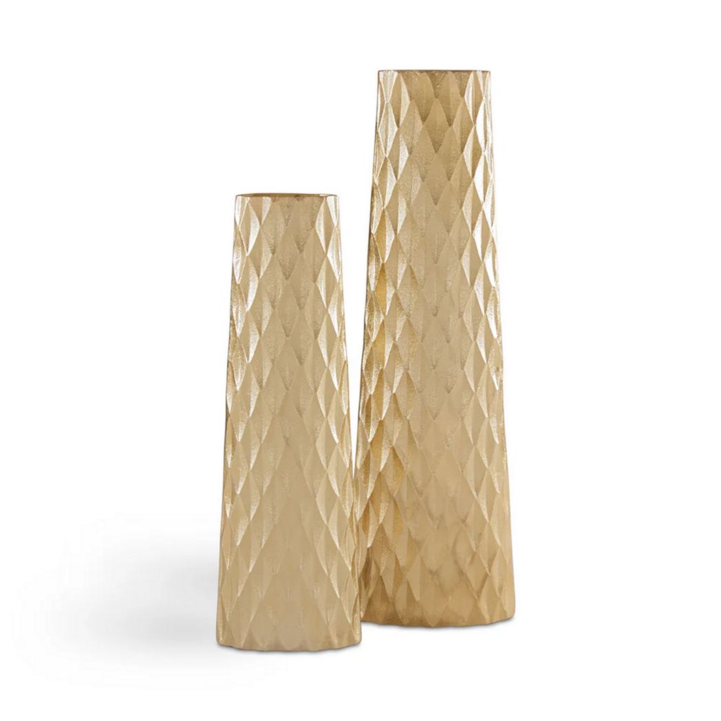 Vase de sol (lot de 2) : Champagne doré