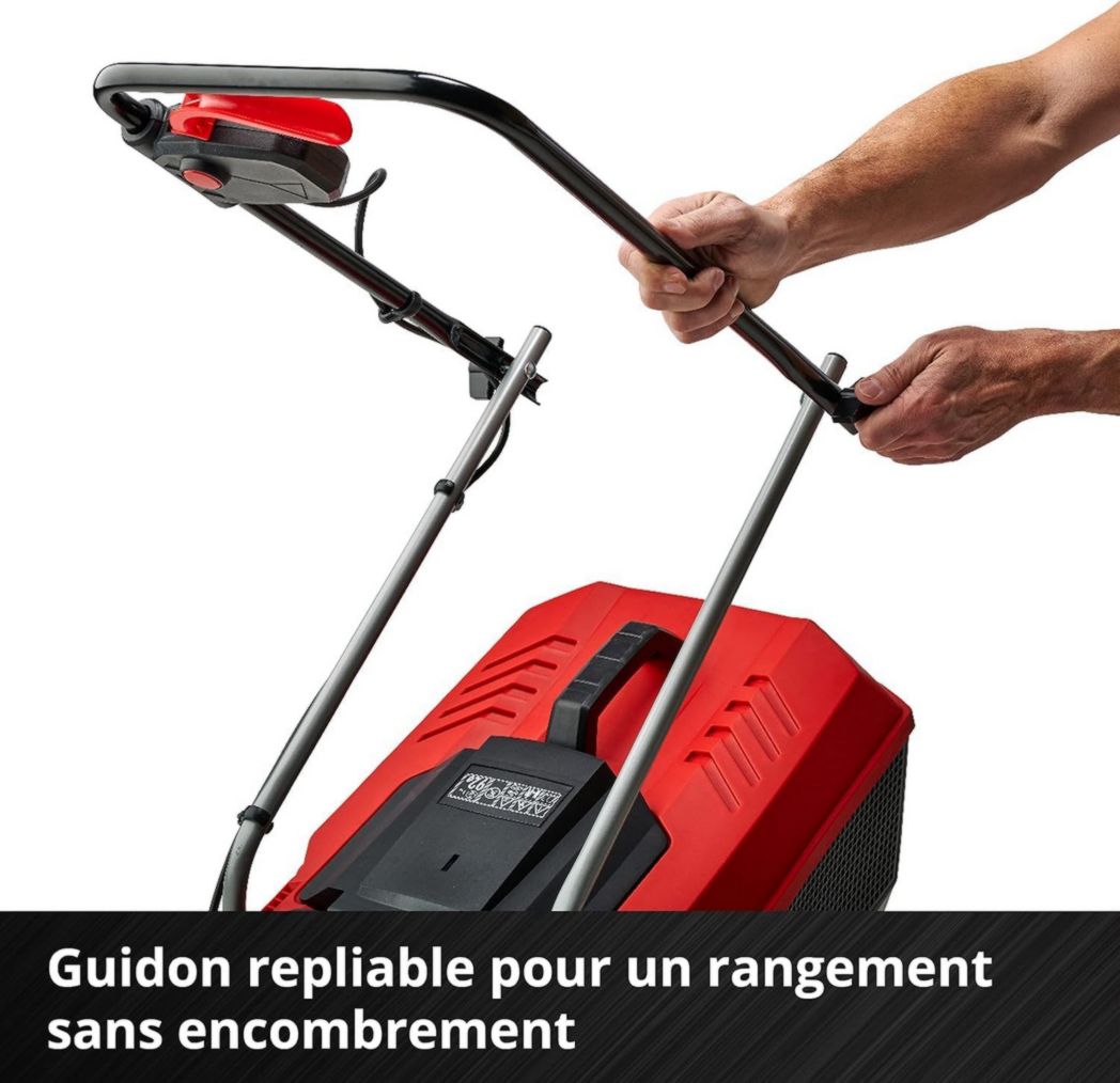 Tondeuse à gazon sans fil Einhell GE-CM 18/30 Li Kit Power X-Change (18 V, largeur de coupe 30 cm, surface recommandée 150 m²) Livrée avec batterie 3,0 Ah et chargeur