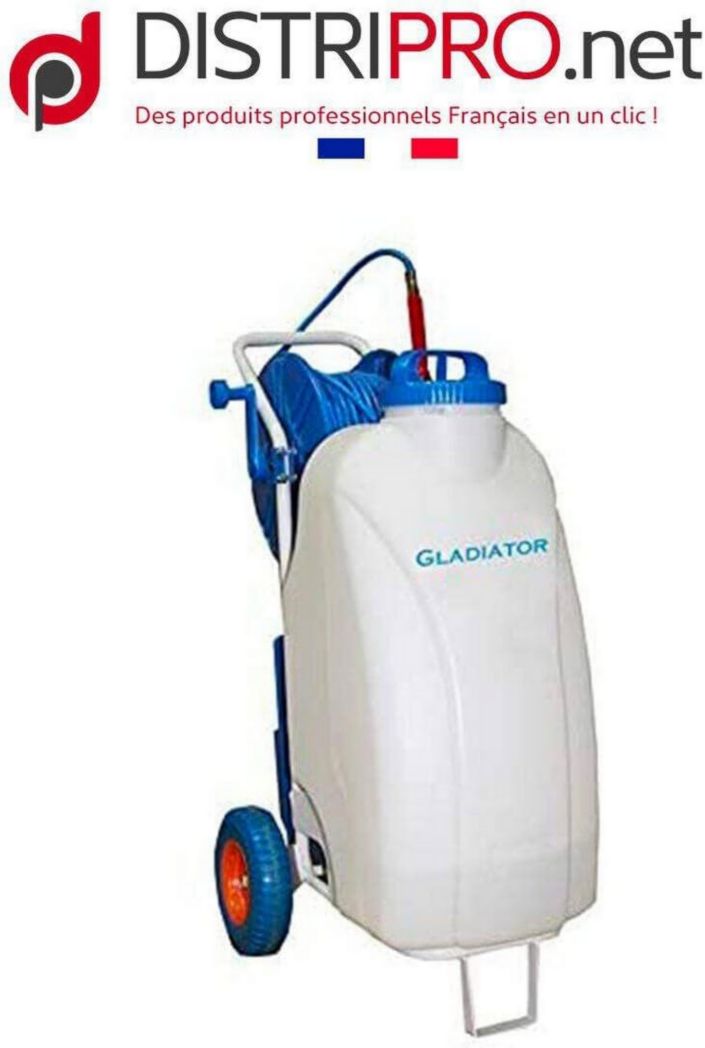 Pulvérisateur électrique 45L sur batterie rechargeable avec sa cloche de pulvérisation – Autonomie 6H – Enrouleur intégré de 30m – Jet puissant jusqu'à 10m pour une pulvérisation précise - Gladiator 2