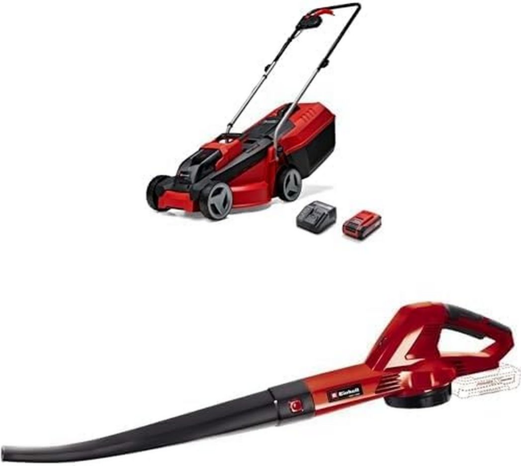 Tondeuse à gazon sans fil Einhell GE-CM 18/30 Li Kit Power X-Change (18 V, largeur de coupe 30 cm, surface recommandée 150 m²) Livrée avec batterie 3,0 Ah et chargeur