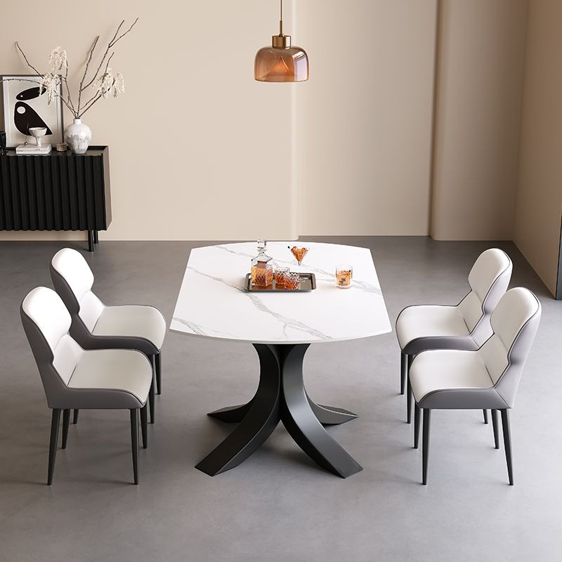 Table à manger ronde en pierre blanche avec abattant, 135 x 135 x 75 cm, table seule