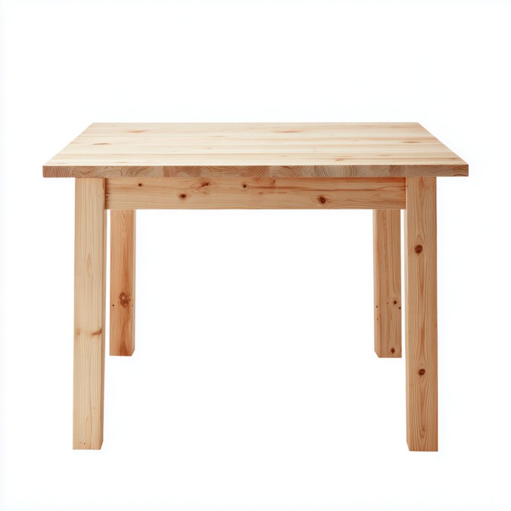 Table rectangulaire en bois massif naturel