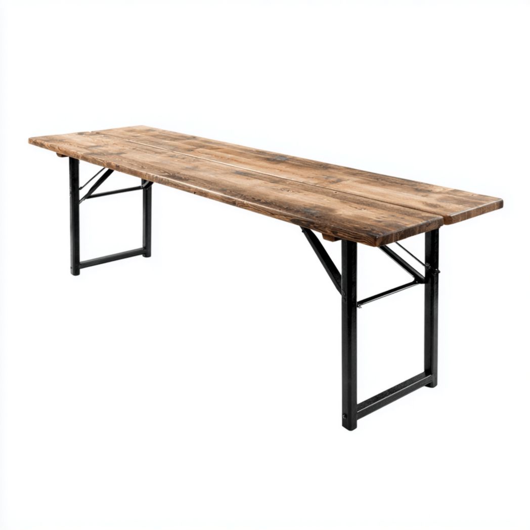 Table pliante extérieure en bois rectangulaire