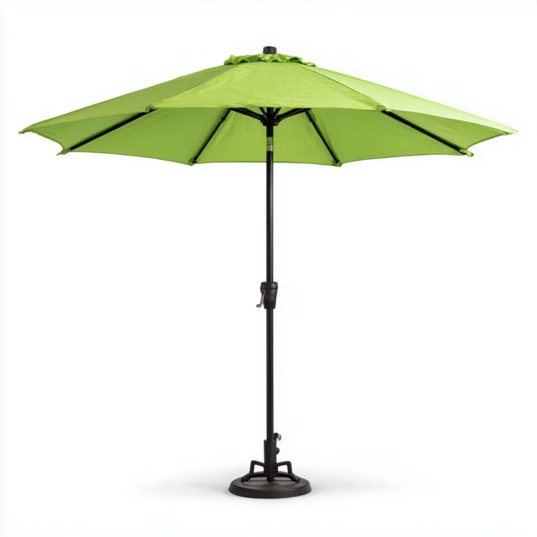 Parasol de jardin rond en aluminium vert clair