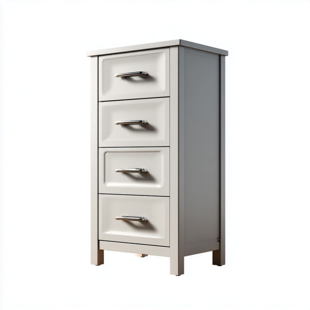 Meuble à chaussures métal gris 4 tiroirs