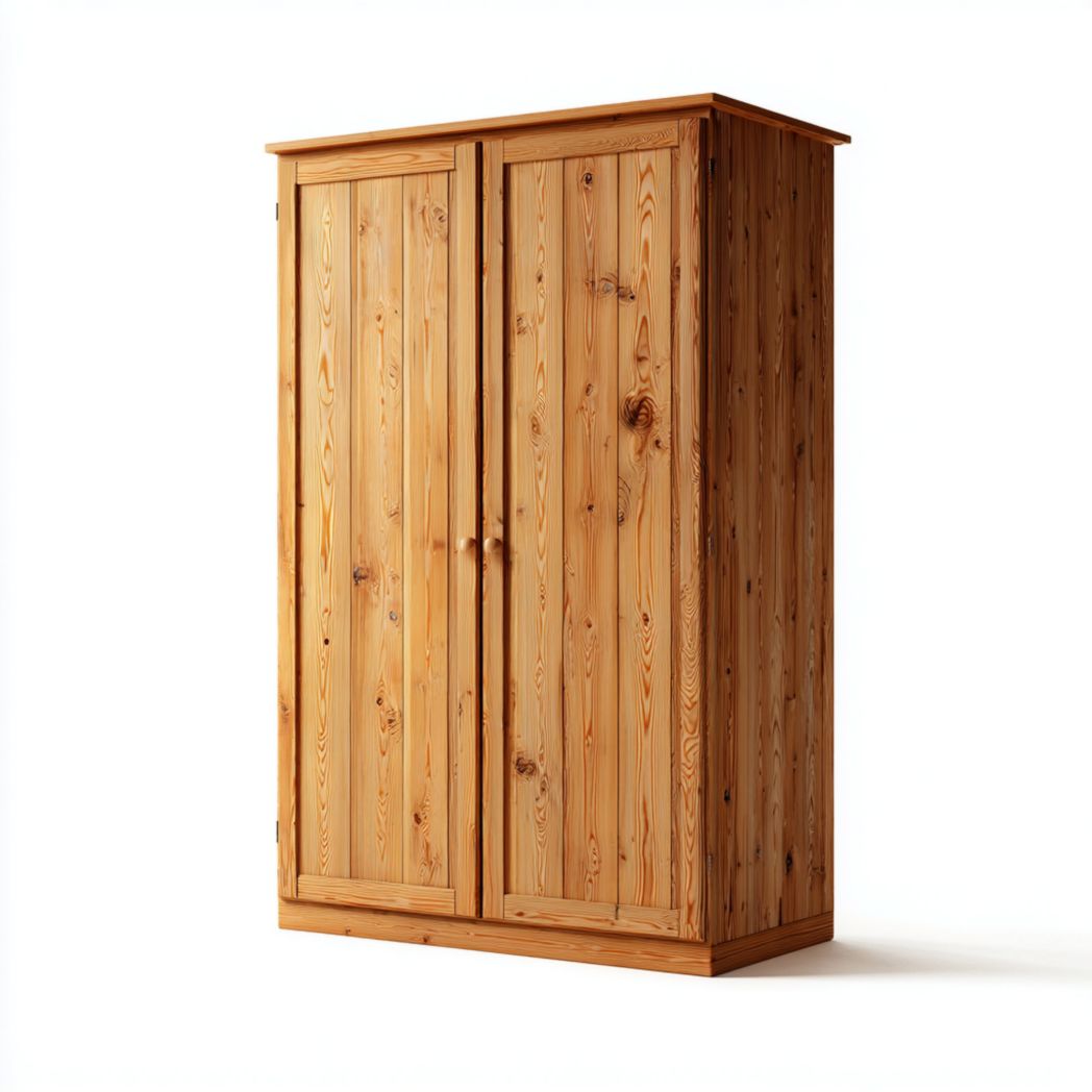 Armoire en pin naturel à deux portes
