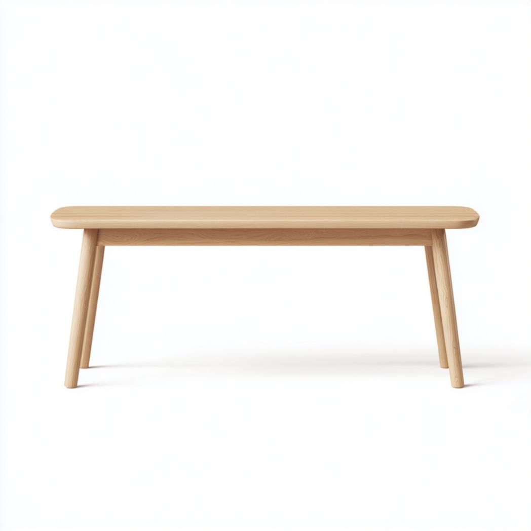 Banc rectangulaire en bois bords arrondis