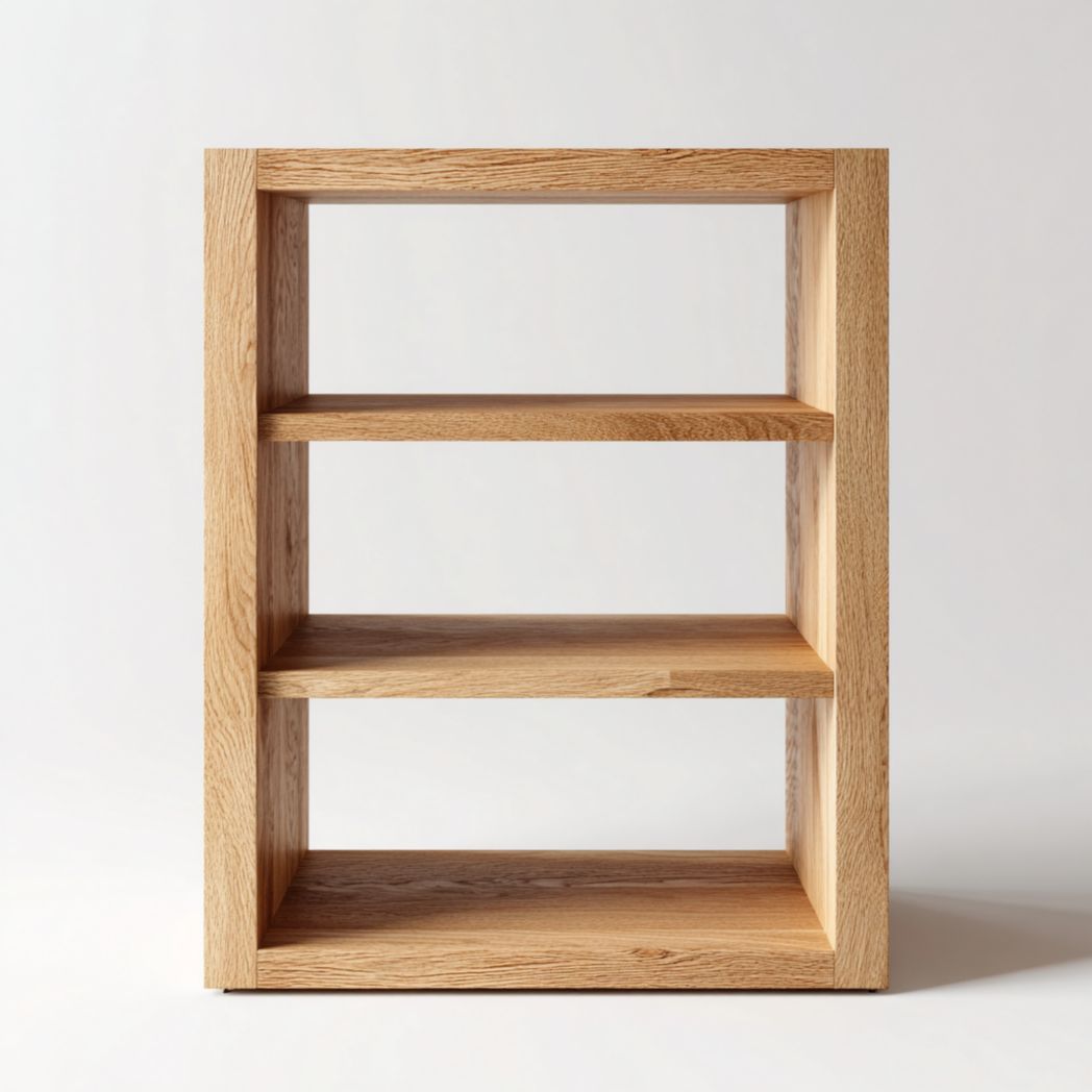 Étagère ouverte trois niveaux en bois