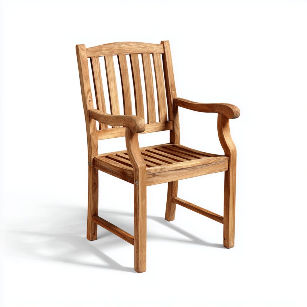 Chaise de jardin en bois massif marron