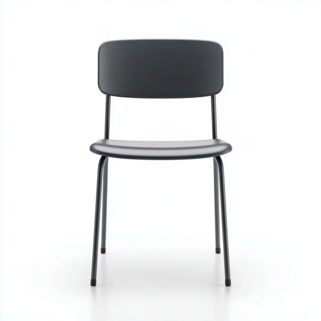 Chaise de jardin en métal noir avec dossier