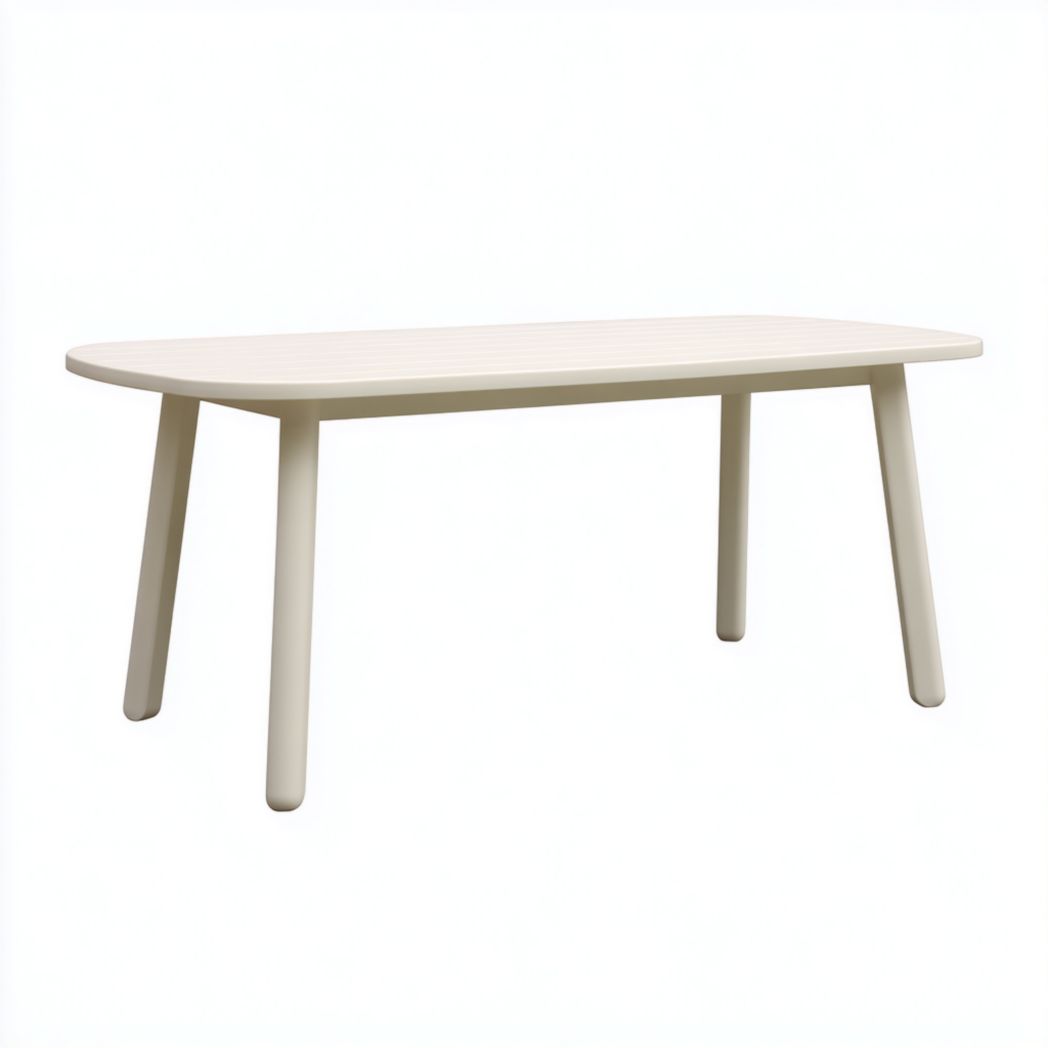 Table de jardin en bois beige clair