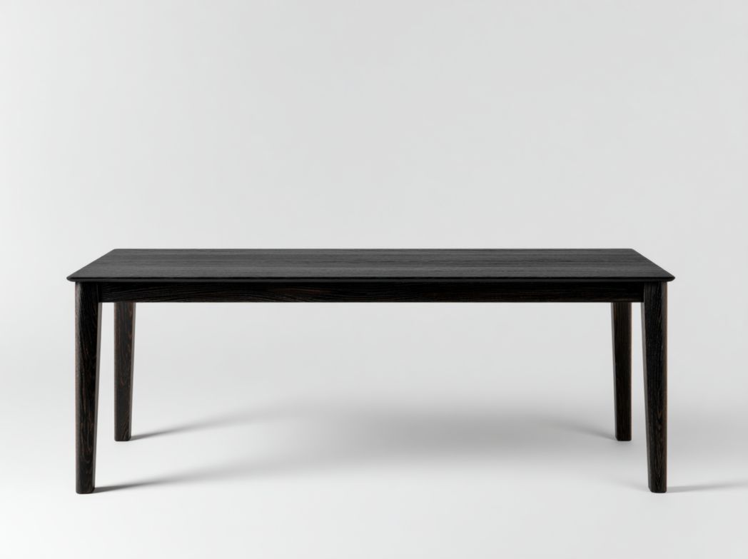 Table à manger rectangulaire en bois massif noir