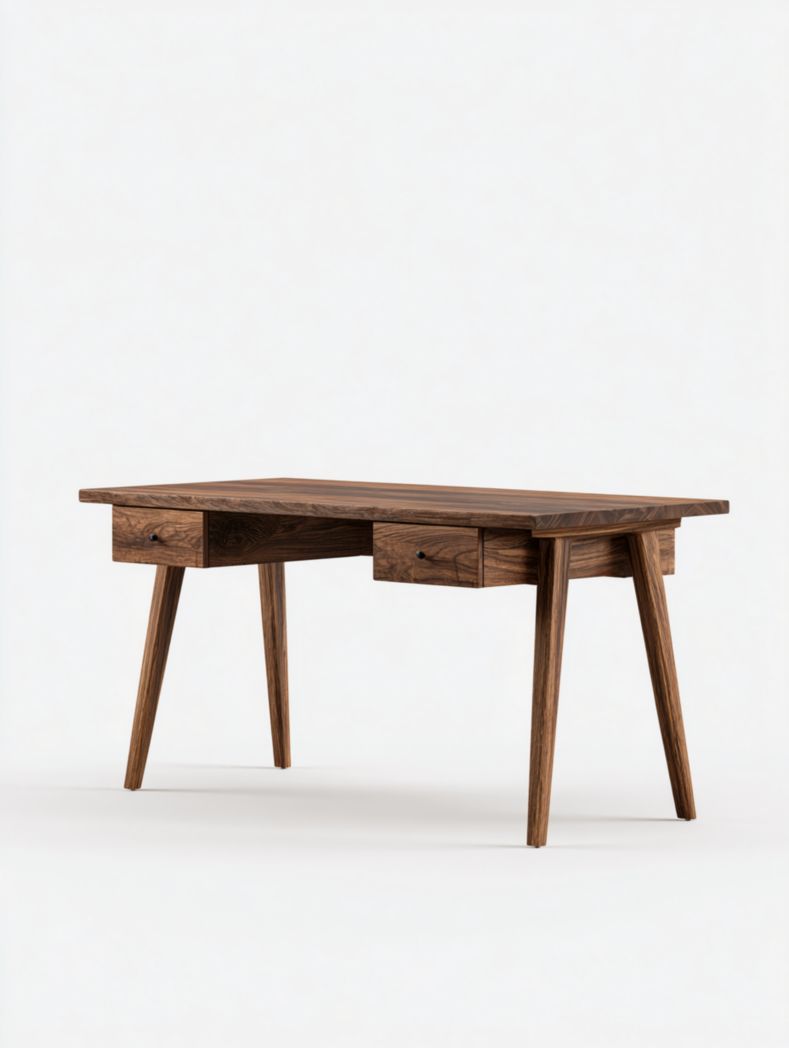 Bureau à trois tiroirs en bois massif