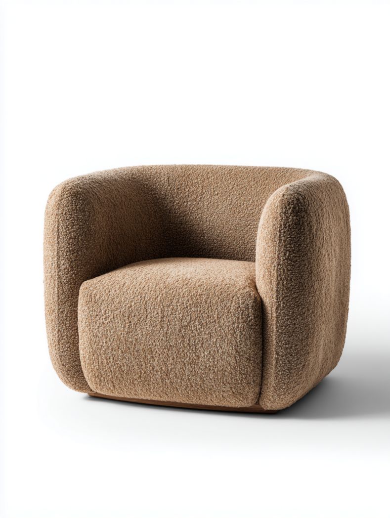 Grand fauteuil de salon marron moderne
