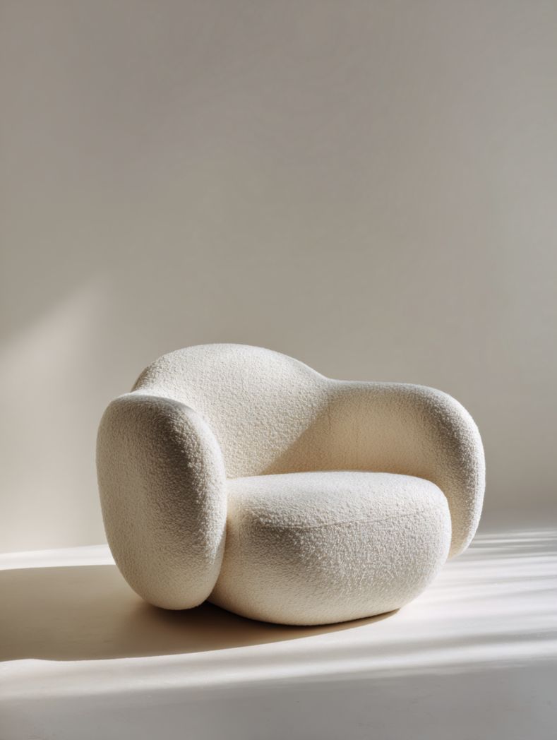 Chaise longue beige clair