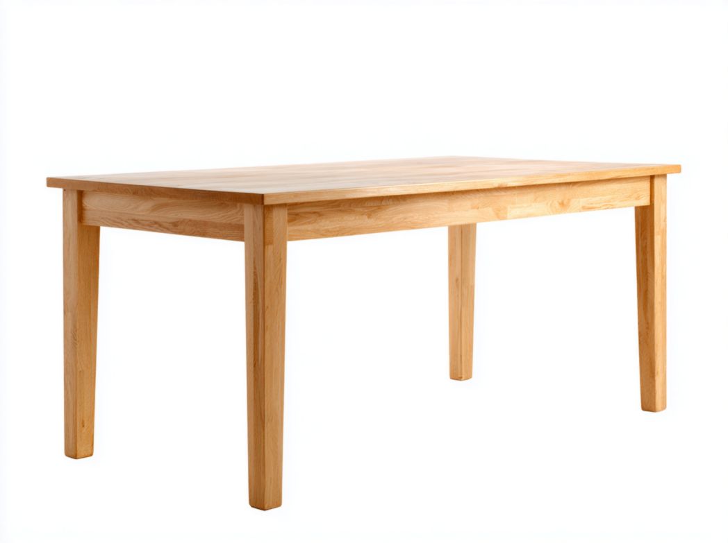 Table à manger brun clair en bois massif