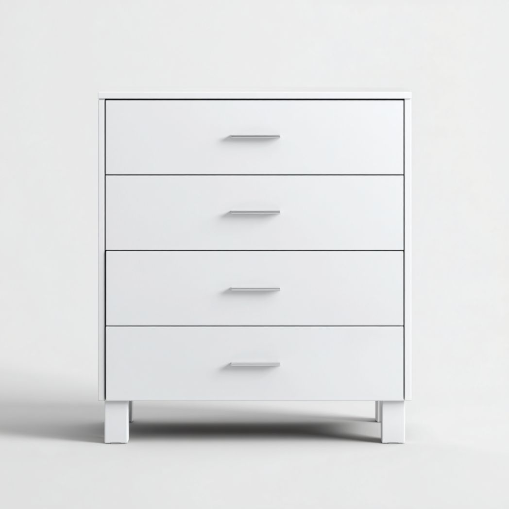 Commode blanche à quatre tiroirs