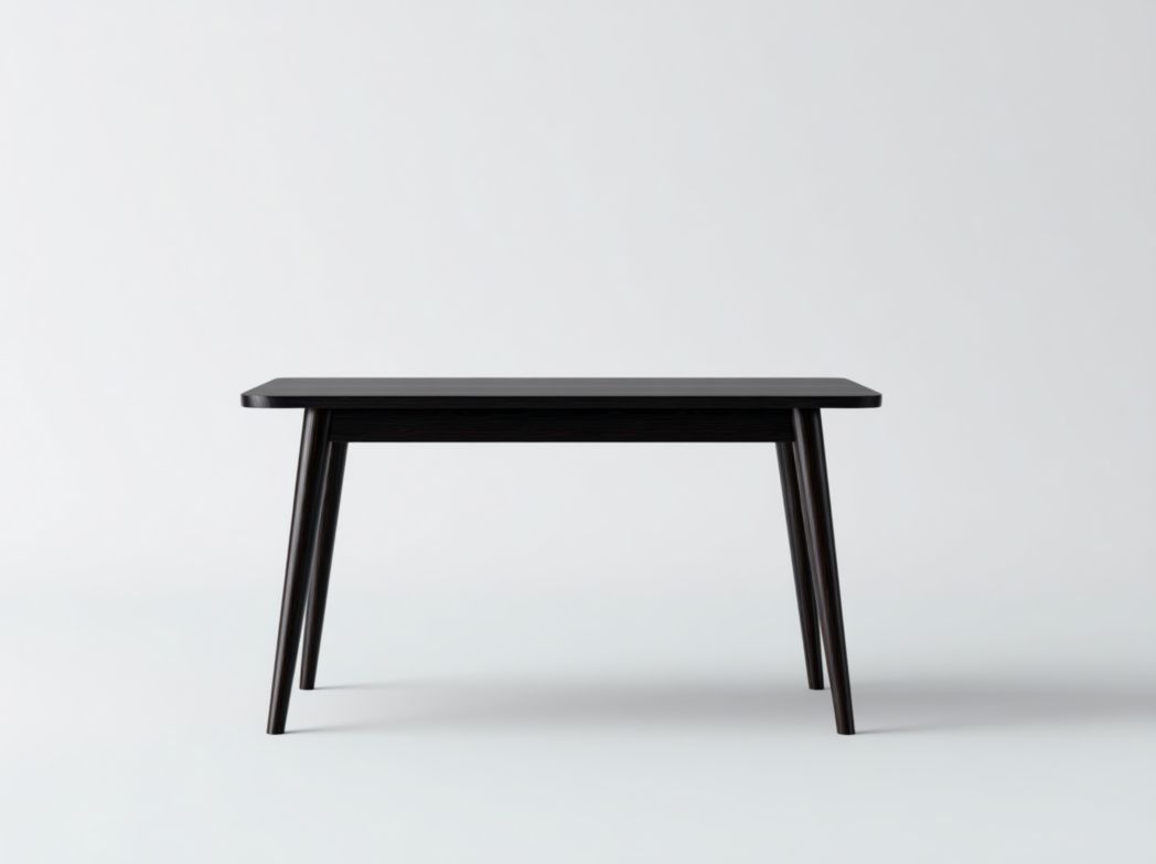 Table à manger rectangulaire en bois massif noir