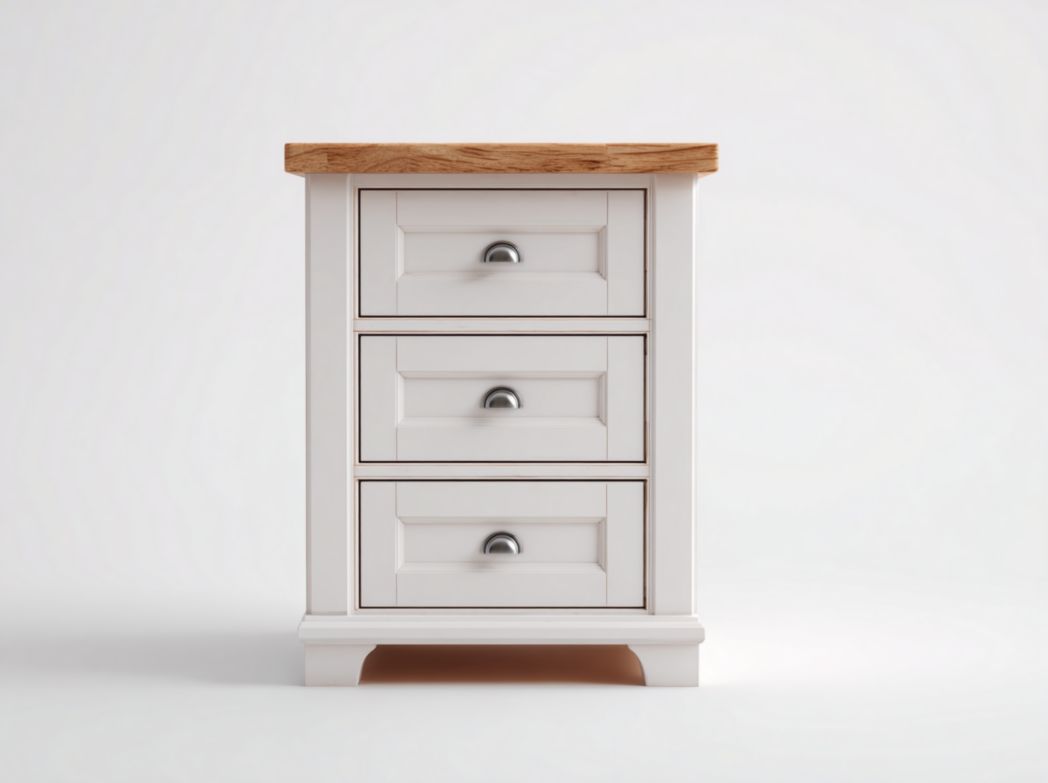 Meuble à chaussures blanc à trois compartiments