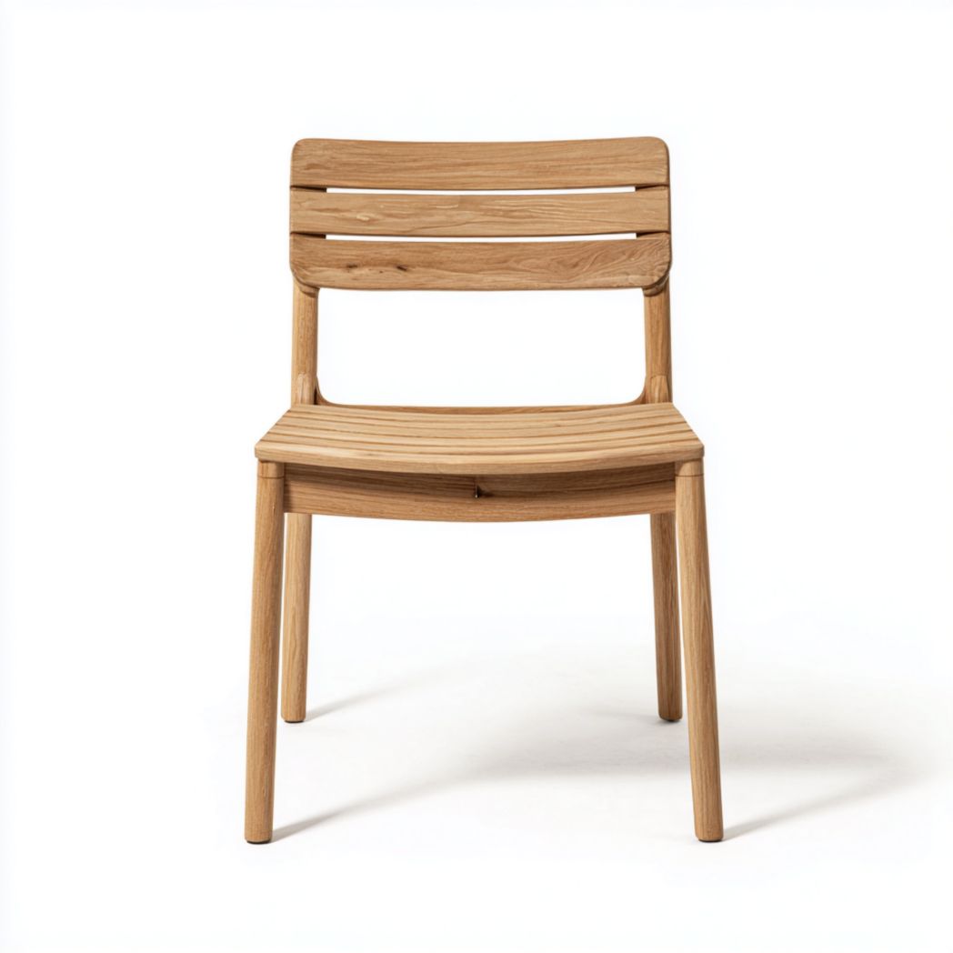 Chaise de jardin en bois brun clair