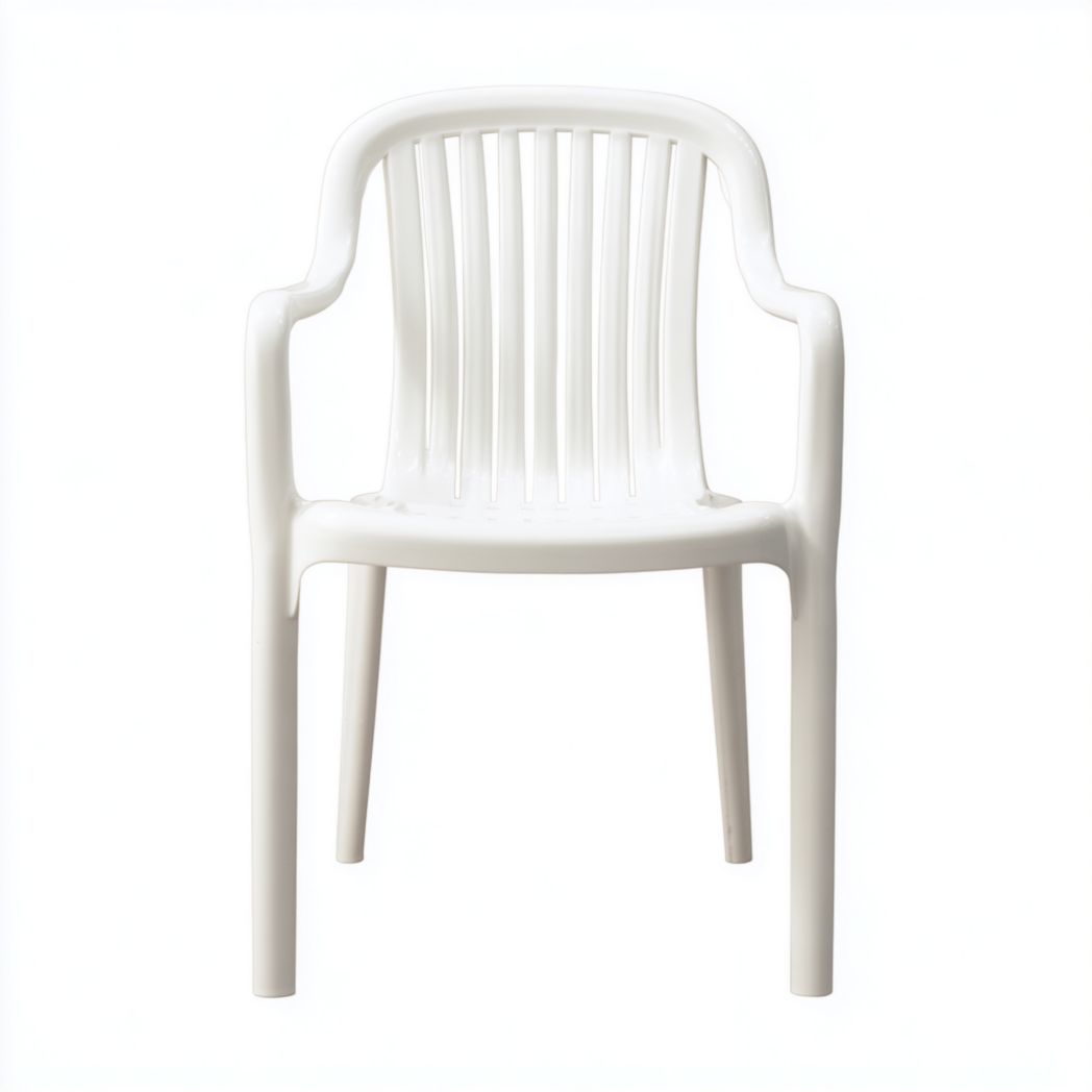 Chaise à manger en plastique blanc