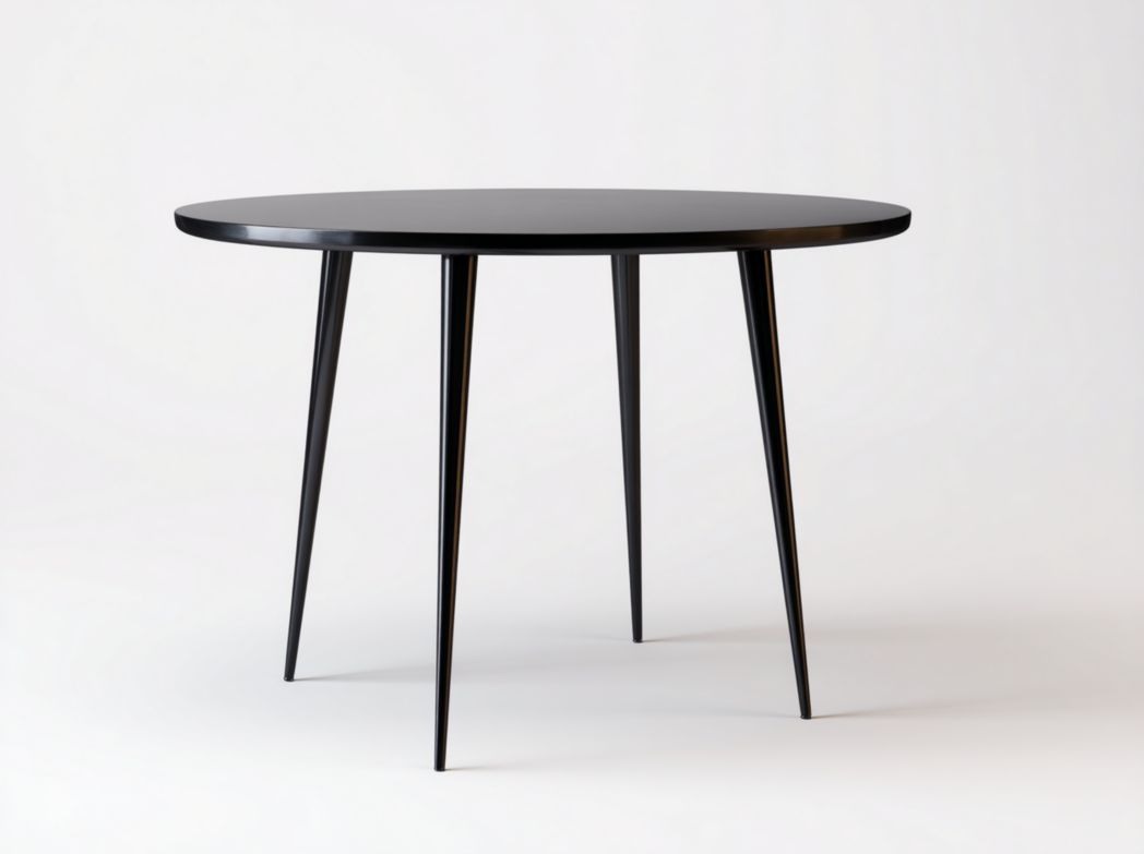 Table à manger ronde noire