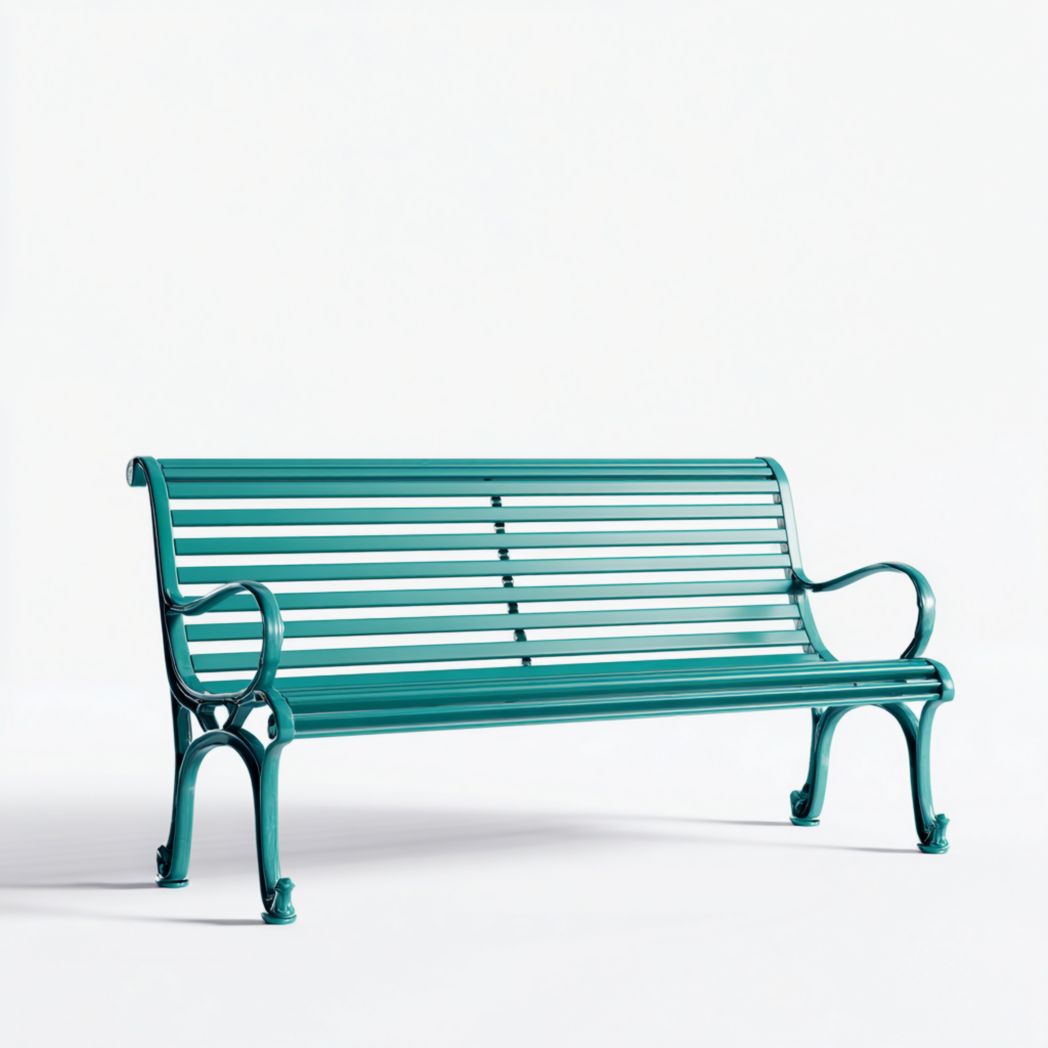 Banc de jardin en métal vert 3 places