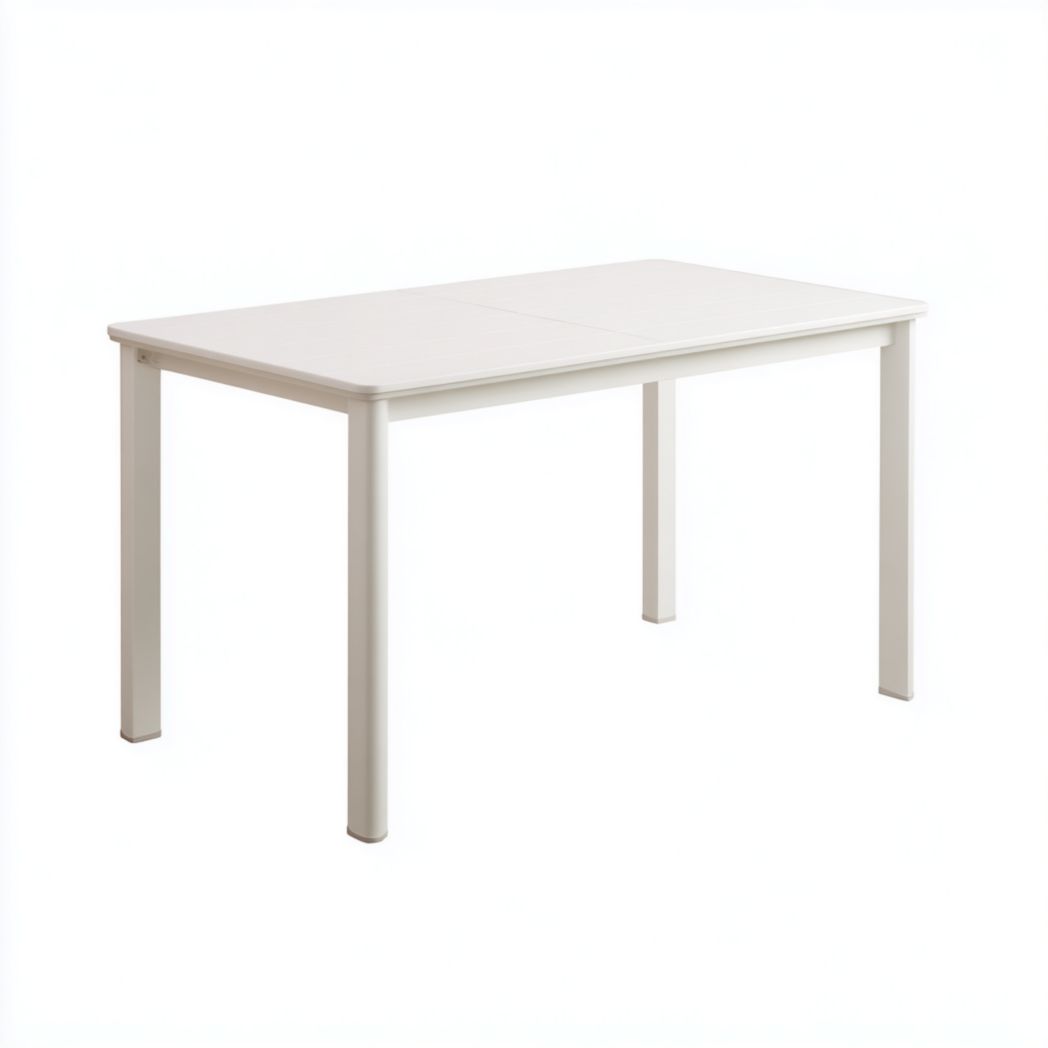 Table de jardin rectangulaire blanche