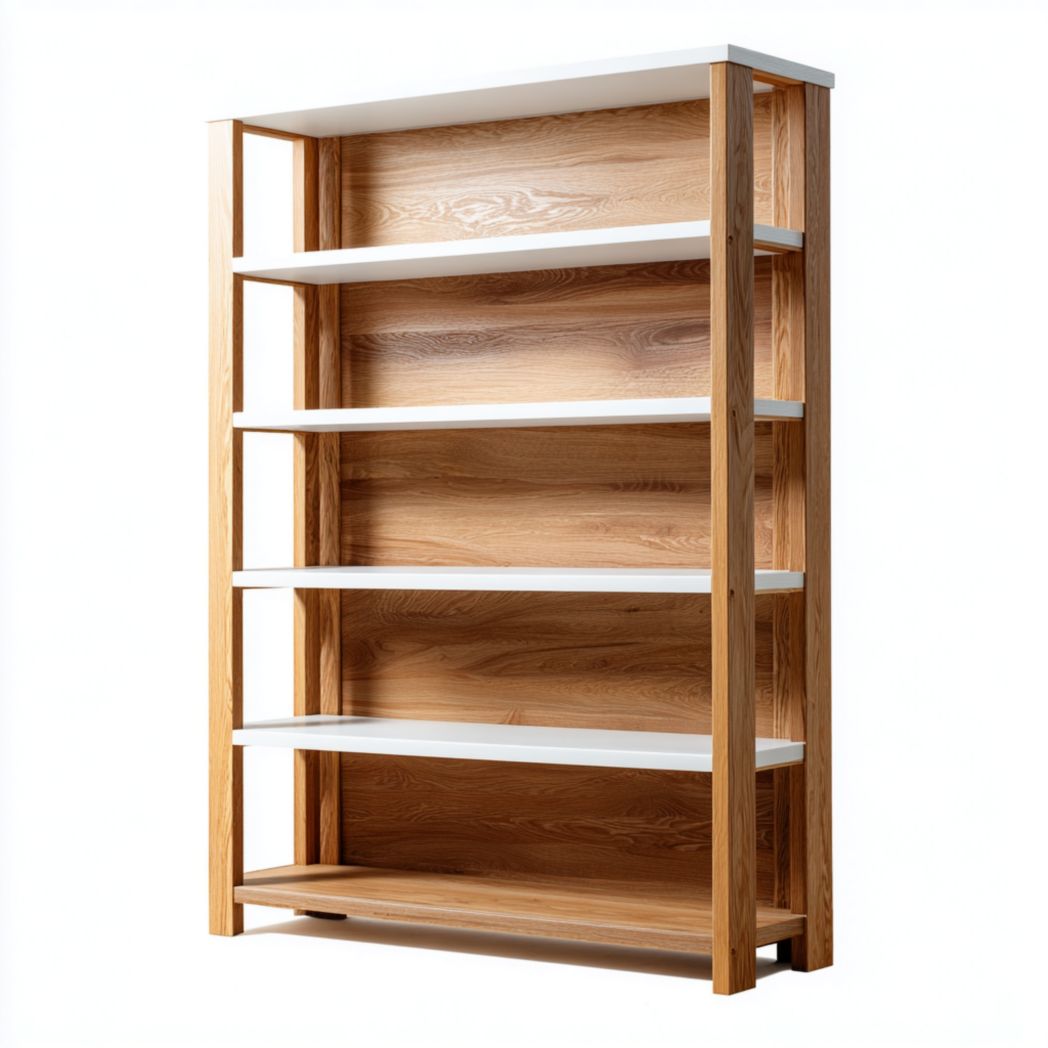 Étagère en bois massif à cinq niveaux