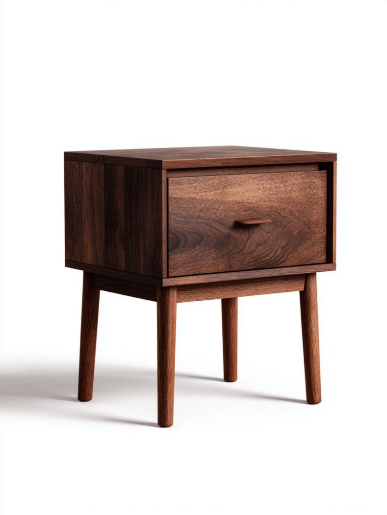 Table de chevet en bois avec un tiroir