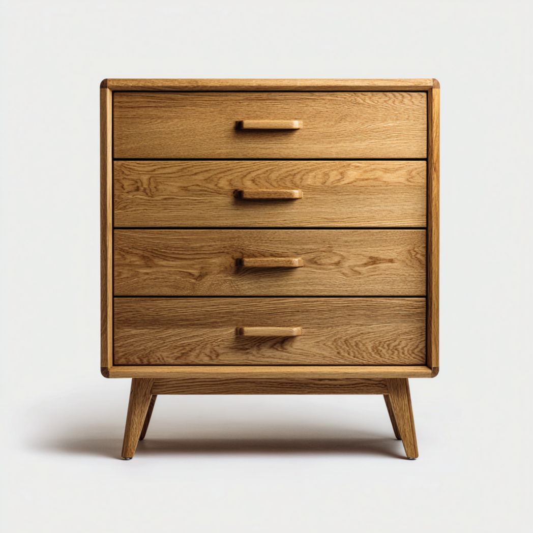 Commode marron à quatre tiroirs