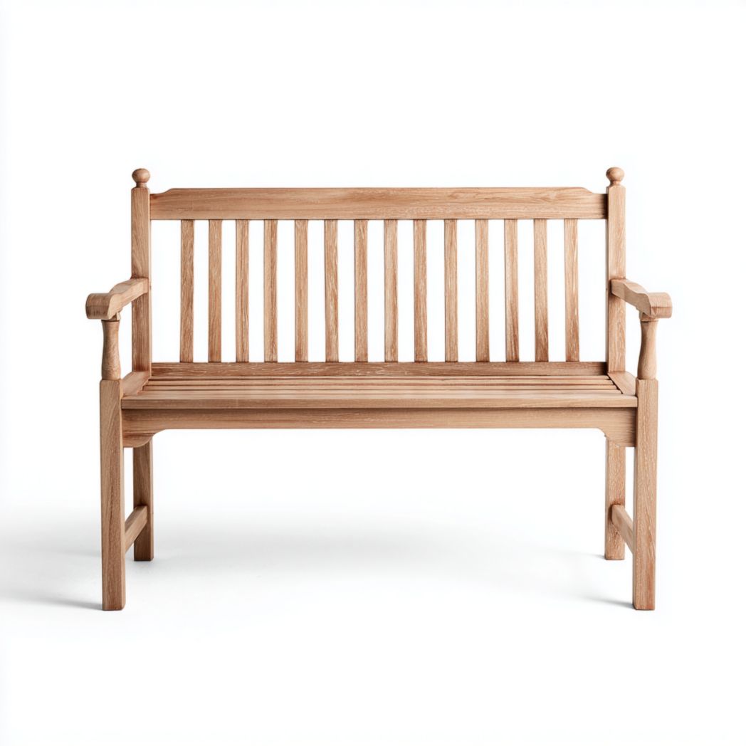 Banc à double dossier marron clair