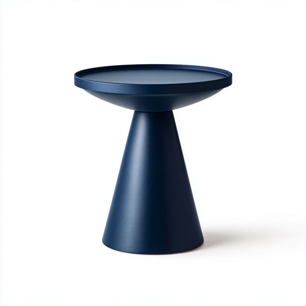 Table d’appoint moderne conique bleue