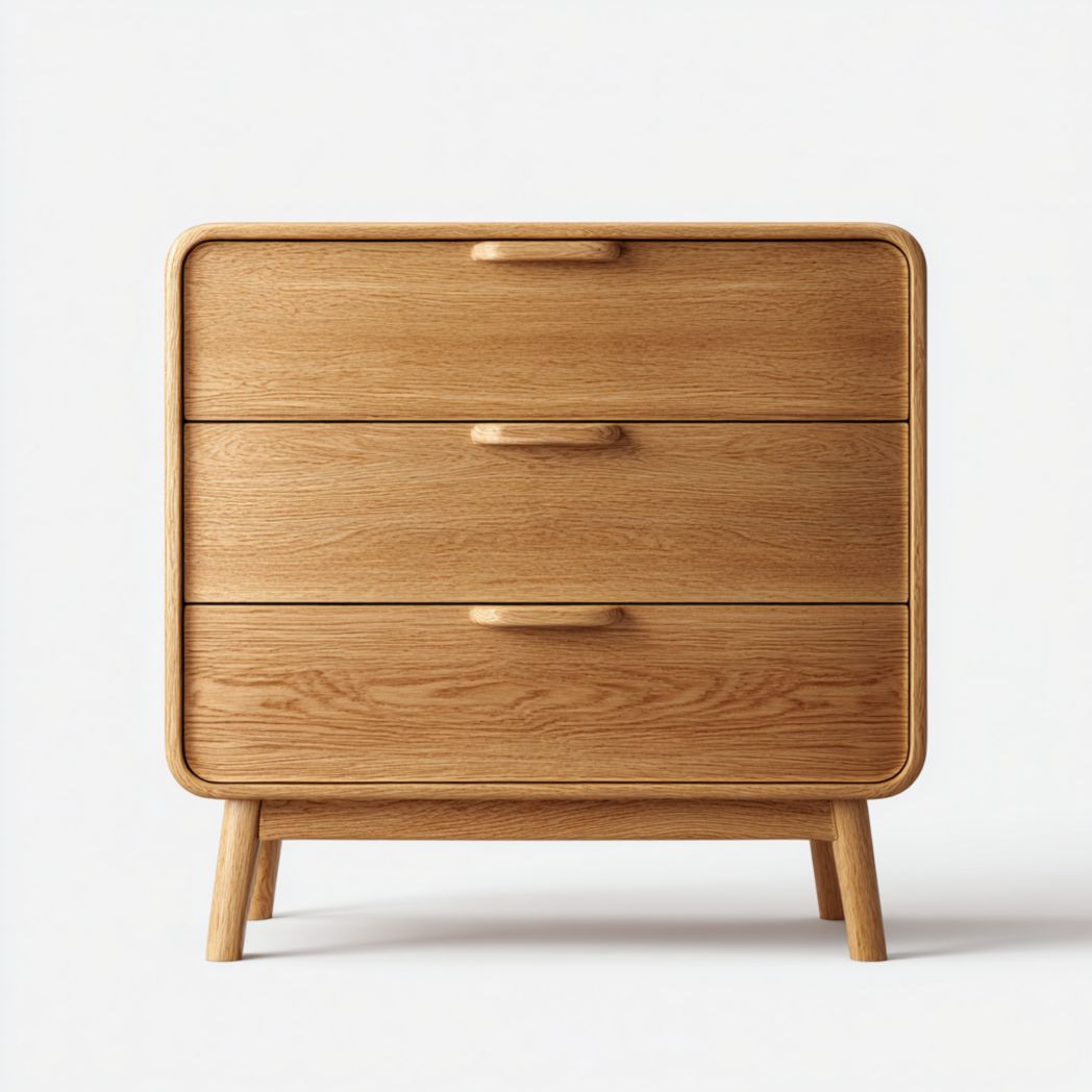 Commode à trois tiroirs marron clair