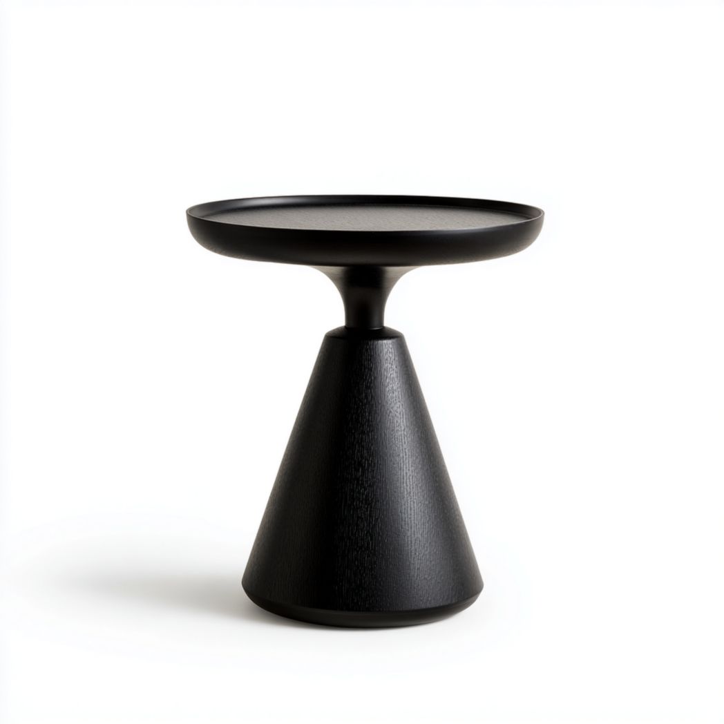 Table d’appoint conique moderne noire