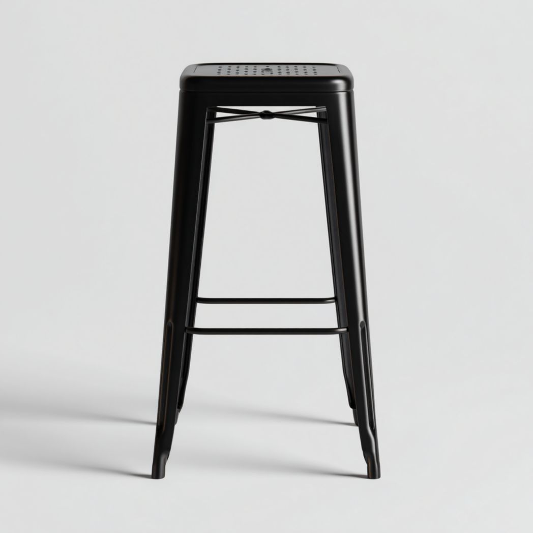 Tabouret de bar en métal noir