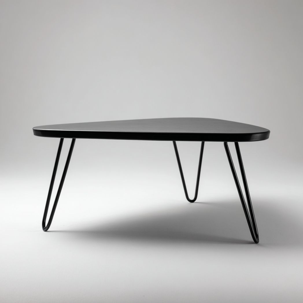 Table basse de jardin – Triangulaire noire moderne